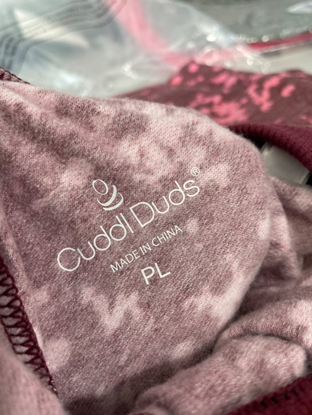 Cuddl Duds Pants Large Petite Comfortwear Slim Red Stamp Floral Boho NEW - Picture 5 of 7